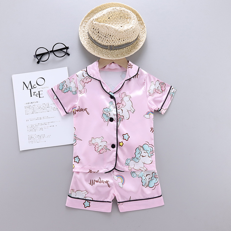 Unicórnio bebê meninas pijamas - Summer Clothing Baby Girl avaliação e preço