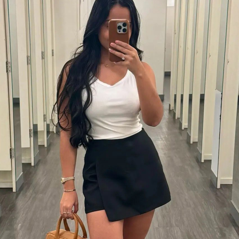 Hxao preto branco saia shorts  - Summer Zara avaliação e preço